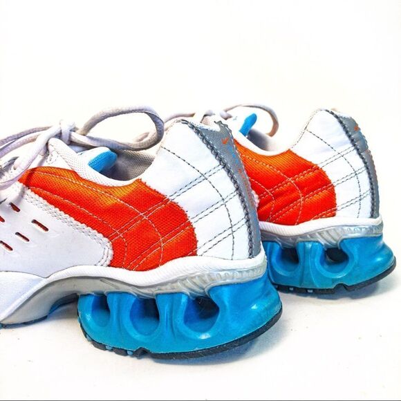 Nike Running Shox VJ-N 2008 Women’s 308683 Shoes White/Orange/Blue Sz 6.5 - Picture 4 of 12